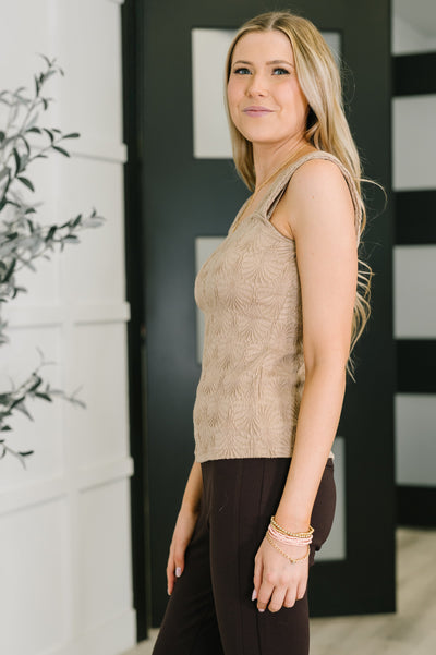 Smokey Fleur Floral Jaquard Tank-Womens-Ave Shops-Market Street Nest, Fashionable Clothing, Shoes and Home Décor Located in Mabank, TX
