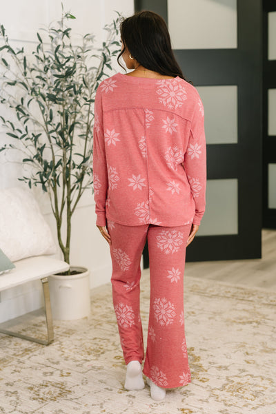 Snowflake Sniffles Pajama Set in Red-Womens-Ave Shops-Market Street Nest, Fashionable Clothing, Shoes and Home Décor Located in Mabank, TX