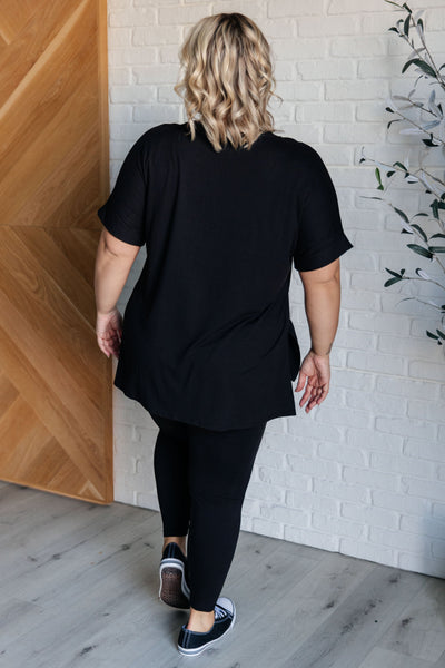 Soft Serve Brushed Microfiber Set in Black-Athleisure-Ave Shops-Market Street Nest, Fashionable Clothing, Shoes and Home Décor Located in Mabank, TX