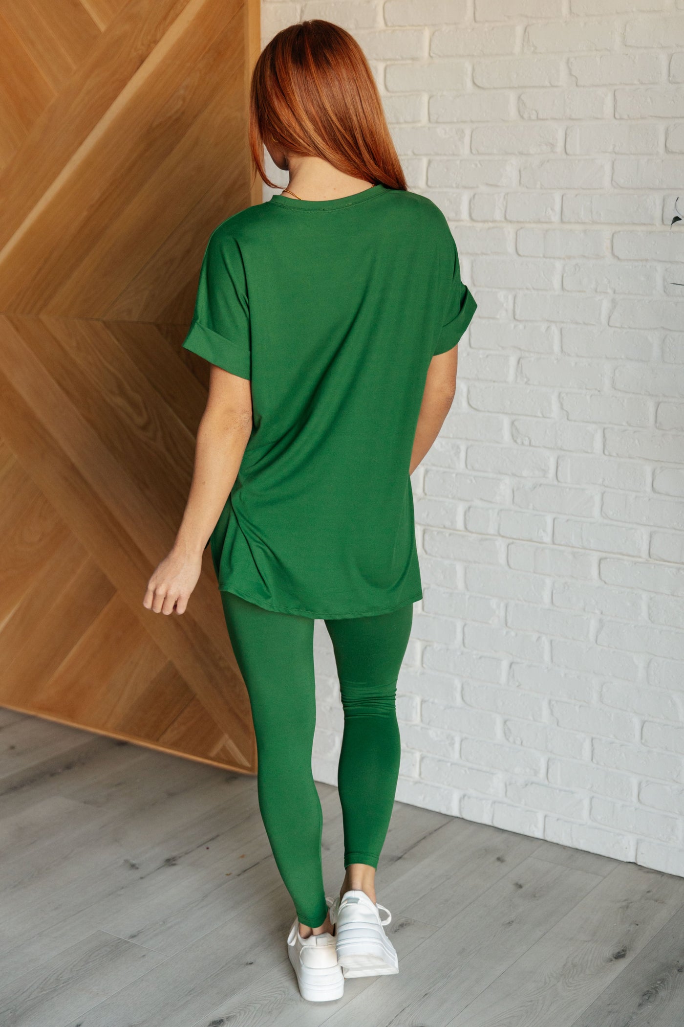 Soft Serve Brushed Microfiber Set in Dark Green-Athleisure-Ave Shops-Market Street Nest, Fashionable Clothing, Shoes and Home Décor Located in Mabank, TX