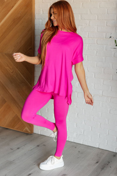 Soft Serve Brushed Microfiber Set in Neon Hot Pink-Athleisure-Ave Shops-Market Street Nest, Fashionable Clothing, Shoes and Home Décor Located in Mabank, TX