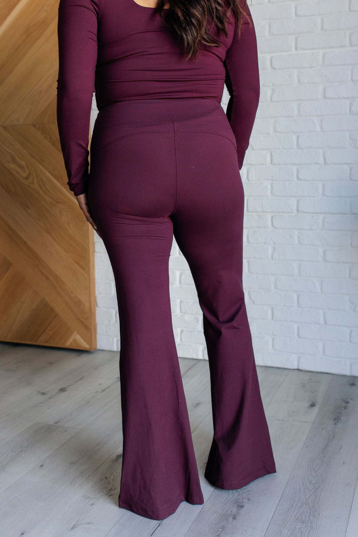 Stamina Stride Flare Leggings in Cassis-Athleisure-Ave Shops-Market Street Nest, Fashionable Clothing, Shoes and Home Décor Located in Mabank, TX