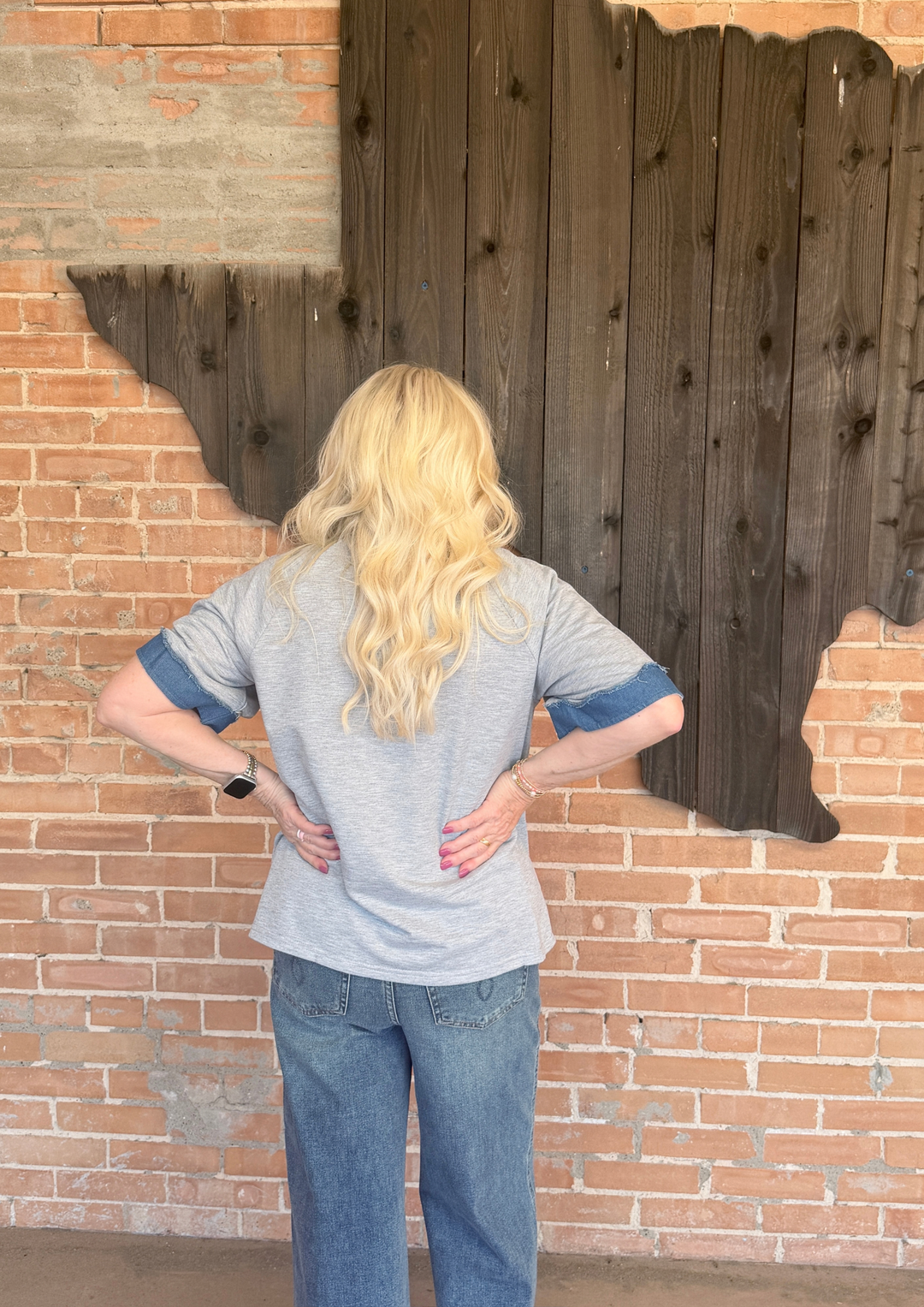 Star Stud Distressed Applique Top-08-Tops-Avenue Shops-Market Street Nest, Fashionable Clothing, Shoes and Home Décor Located in Mabank, TX