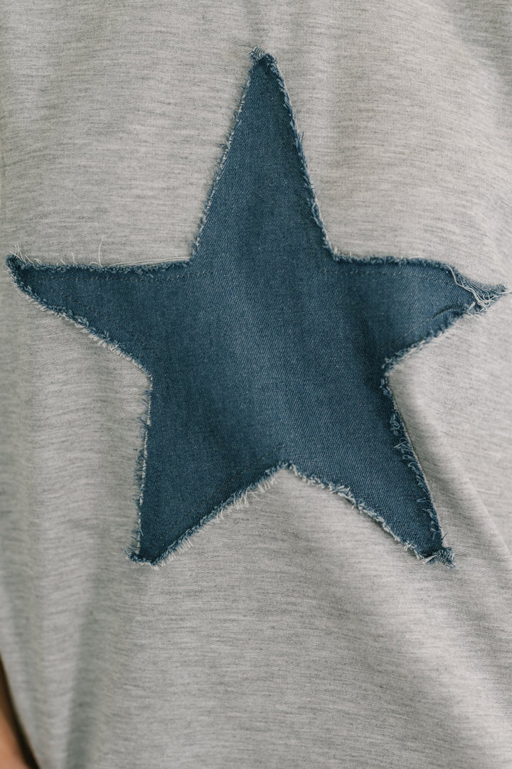 Star Stud Distressed Applique Top-08-Tops-Avenue Shops-Market Street Nest, Fashionable Clothing, Shoes and Home Décor Located in Mabank, TX