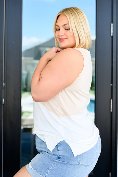 Steady Increase Color Block Sleeveless Top-Tops-Ave Shops-Market Street Nest, Fashionable Clothing, Shoes and Home Décor Located in Mabank, TX