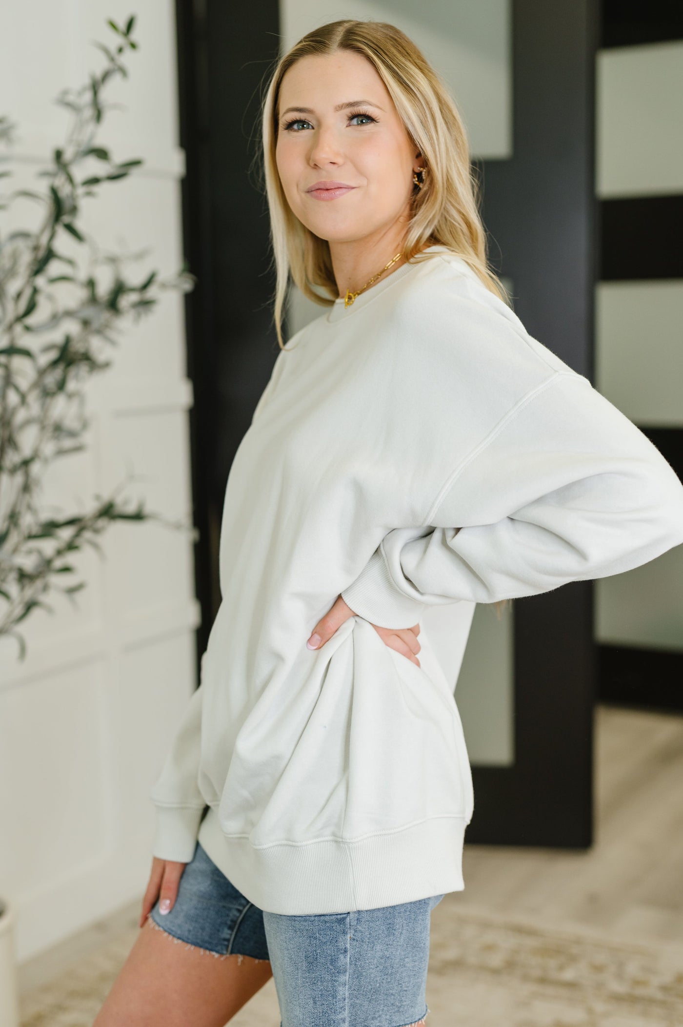 Sunday Snug Relaxed Pullover in Bone-Womens-Ave Shops-Market Street Nest, Fashionable Clothing, Shoes and Home Décor Located in Mabank, TX
