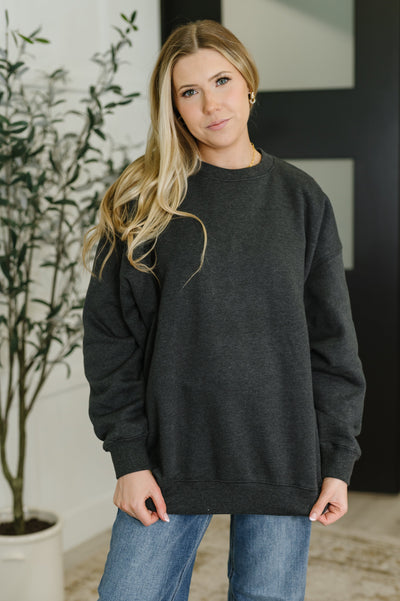 Sunday Snug Relaxed Pullover in Charcoal-Womens-Ave Shops-Market Street Nest, Fashionable Clothing, Shoes and Home Décor Located in Mabank, TX