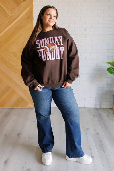 Sunday Funday Graphic Sweatshirt-Tops-Ave Shops-Market Street Nest, Fashionable Clothing, Shoes and Home Décor Located in Mabank, TX