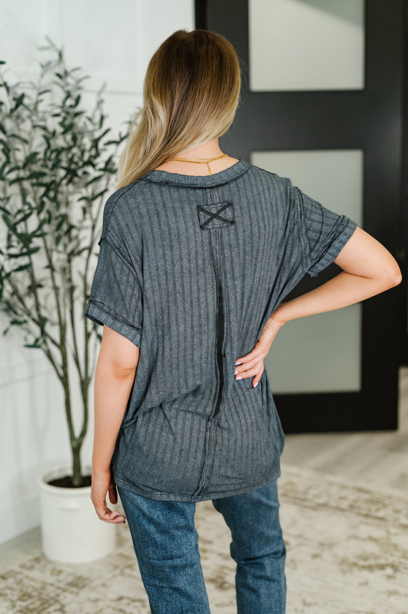 Sunday's Bestie Mineral Wash Top in Ash Black-Womens-Ave Shops-Market Street Nest, Fashionable Clothing, Shoes and Home Décor Located in Mabank, TX