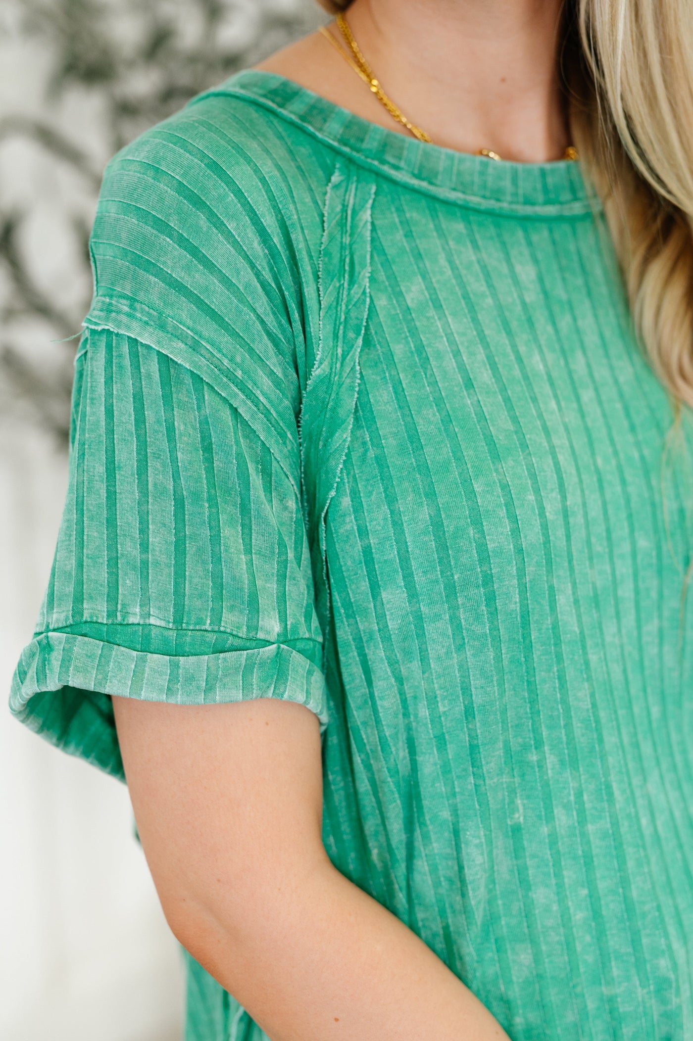 Sunday's Bestie Mineral Wash Top in Kelly Green-Womens-Ave Shops-Market Street Nest, Fashionable Clothing, Shoes and Home Décor Located in Mabank, TX