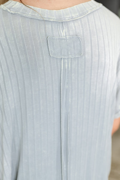 Sunday's Bestie Mineral Wash Top in Light Grey-Womens-Ave Shops-Market Street Nest, Fashionable Clothing, Shoes and Home Décor Located in Mabank, TX