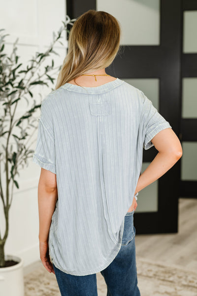 Sunday's Bestie Mineral Wash Top in Light Grey-Womens-Ave Shops-Market Street Nest, Fashionable Clothing, Shoes and Home Décor Located in Mabank, TX