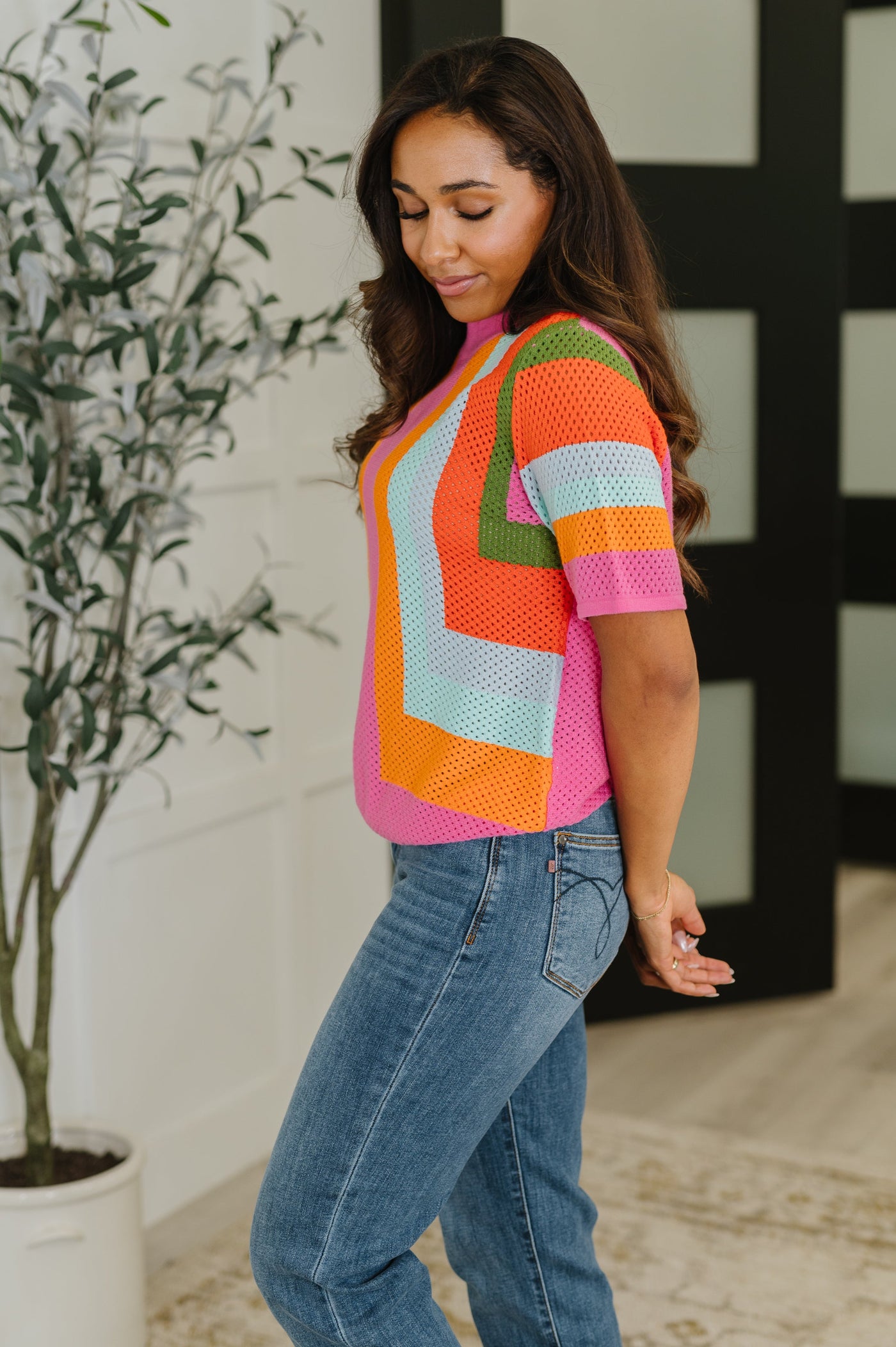 Sunset Stitch Knit Top-Womens-Ave Shops-Market Street Nest, Fashionable Clothing, Shoes and Home Décor Located in Mabank, TX