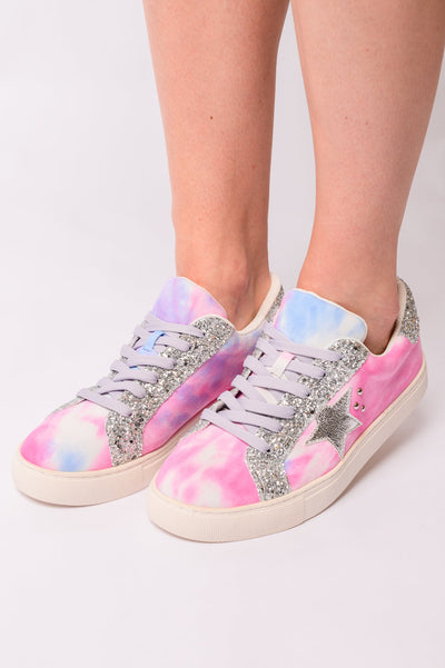 Supernova Sneakers in Pastel Tie Dye-Womens-Ave Shops-Market Street Nest, Fashionable Clothing, Shoes and Home Décor Located in Mabank, TX