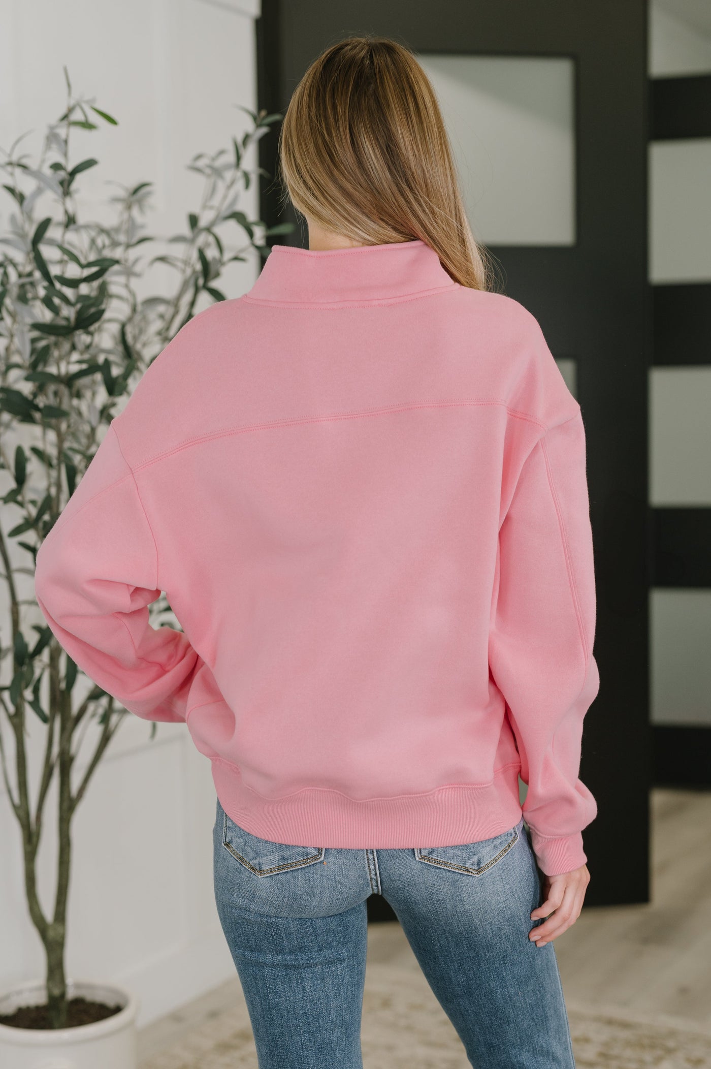 Sweater Weather Half Zip High Neck Pullover in Dark Pink-Womens-Ave Shops-Market Street Nest, Fashionable Clothing, Shoes and Home Décor Located in Mabank, TX