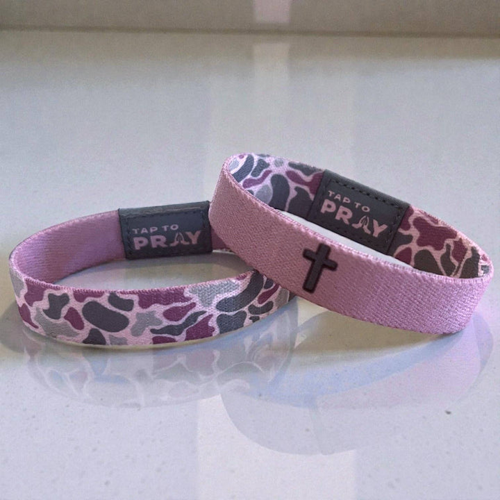 Tap To Pray® Wristband – River Rock Camo - Lilac-Versible-Market Street Nest, Fashionable Clothing, Shoes and Home Décor Located in Mabank, TX
