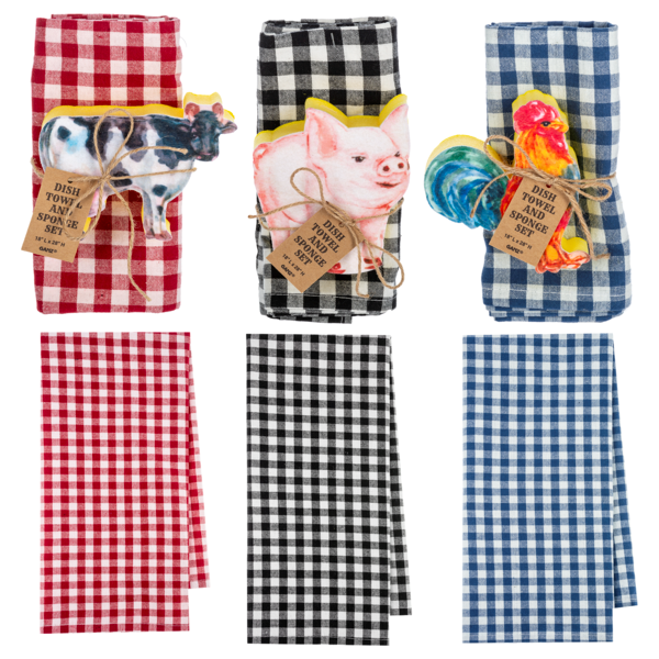 Tea Towel & Sponge Sets-Kitchen & Food-GANZ-Market Street Nest, Fashionable Clothing, Shoes and Home Décor Located in Mabank, TX