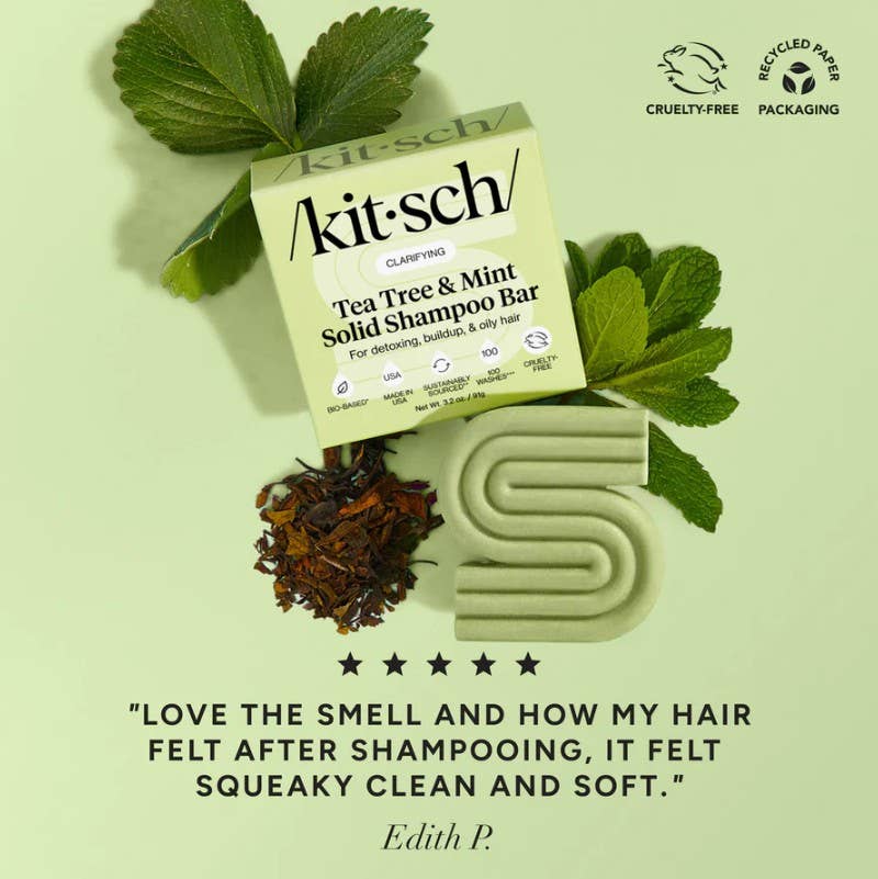 Tea Tree &amp; Mint Clarifying Shampoo Bar-05-Bath, Beauty &amp; Wellness-KITSCH-Market Street Nest, Fashionable Clothing, Shoes and Home Décor Located in Mabank, TX