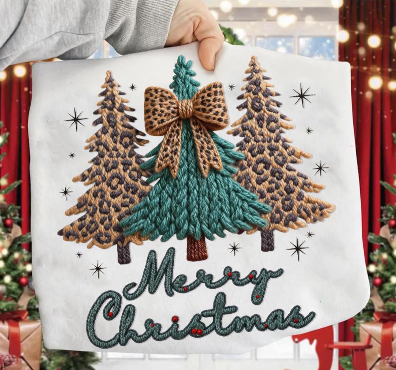 Teal & Leopard Trees Graphic Tee and Sweatshirt-Womens-Ave Shops-Market Street Nest, Fashionable Clothing, Shoes and Home Décor Located in Mabank, TX