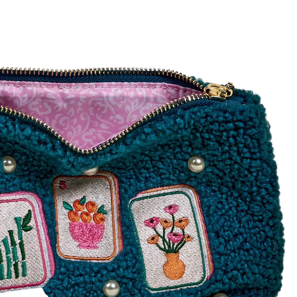 Teddy Essential Pouch - It's Mahj Time-07-Handbags-The Darling Effect-Market Street Nest, Fashionable Clothing, Shoes and Home Décor Located in Mabank, TX