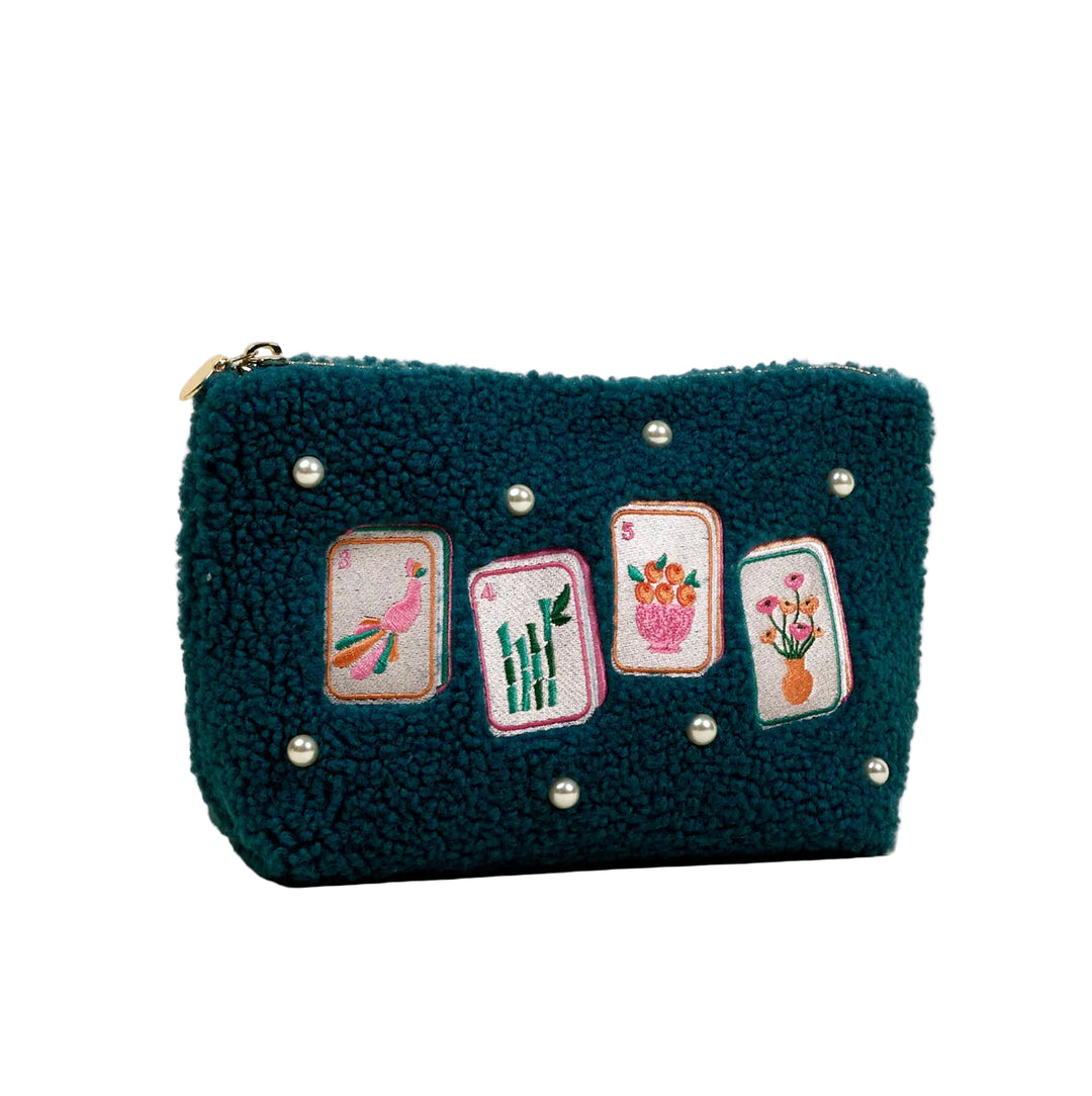 Teddy Essential Pouch - It's Mahj Time-07-Handbags-The Darling Effect-Market Street Nest, Fashionable Clothing, Shoes and Home Décor Located in Mabank, TX