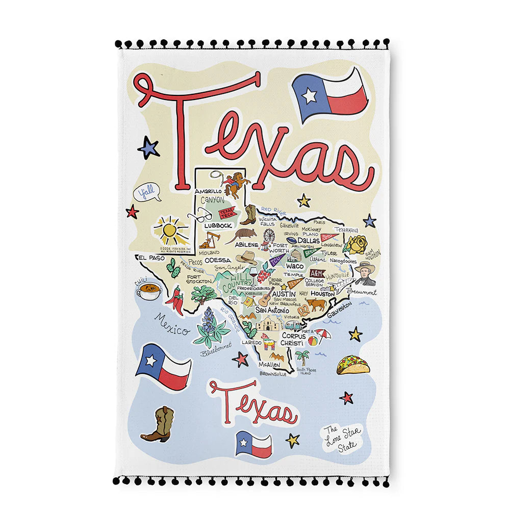 Texas Tea Towel-04-Kitchen & Food-Swig Life-Market Street Nest, Fashionable Clothing, Shoes and Home Décor Located in Mabank, TX
