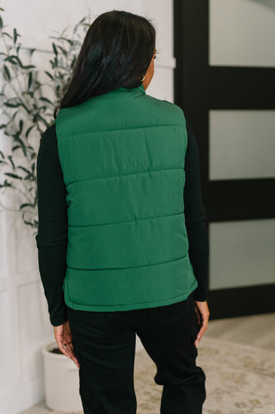 That's What I'm Talkin' About Puffer Vest in Hunter Green-Womens-Ave Shops-Market Street Nest, Fashionable Clothing, Shoes and Home Décor Located in Mabank, TX