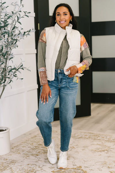 That's What I'm Talkin' About Puffer Vest in Sand Beige-Womens-Ave Shops-Market Street Nest, Fashionable Clothing, Shoes and Home Décor Located in Mabank, TX