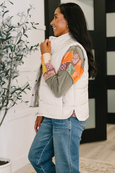 That's What I'm Talkin' About Puffer Vest in Sand Beige-Womens-Ave Shops-Market Street Nest, Fashionable Clothing, Shoes and Home Décor Located in Mabank, TX