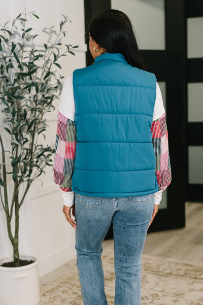 That's What I'm Talkin' About Puffer Vest in Teal-Womens-Ave Shops-Market Street Nest, Fashionable Clothing, Shoes and Home Décor Located in Mabank, TX