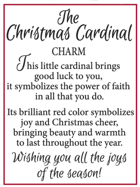 The Christmas Cardinal Pocket Charms-03-Home &amp; Gift-Ganz-Market Street Nest, Fashionable Clothing, Shoes and Home Décor Located in Mabank, TX