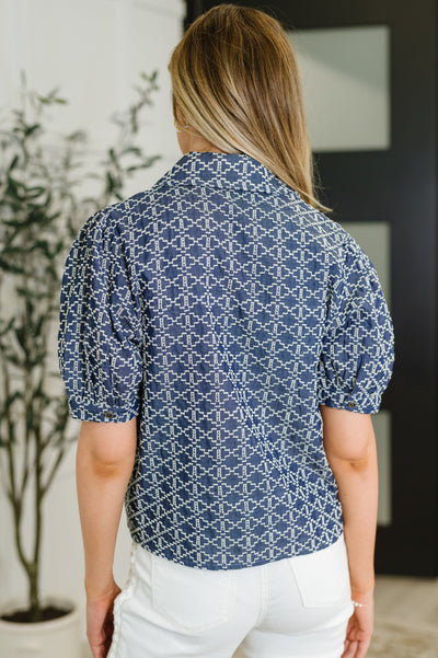 The Darling Detail Collared Blouse in Denim-Womens-Ave Shops-Market Street Nest, Fashionable Clothing, Shoes and Home Décor Located in Mabank, TX
