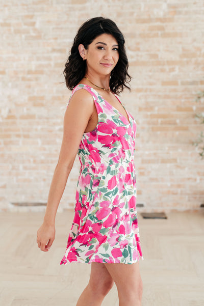 The Suns Been Quite Kind V-Neck Dress in Pink-Dresses-Ave Shops-Market Street Nest, Fashionable Clothing, Shoes and Home Décor Located in Mabank, TX