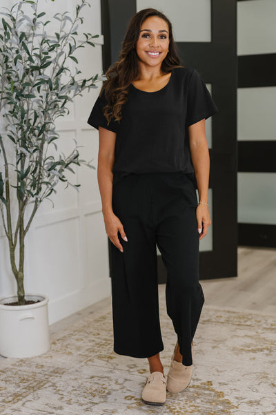 Thyme Boxy Tee in Black-Womens-Ave Shops-Market Street Nest, Fashionable Clothing, Shoes and Home Décor Located in Mabank, TX