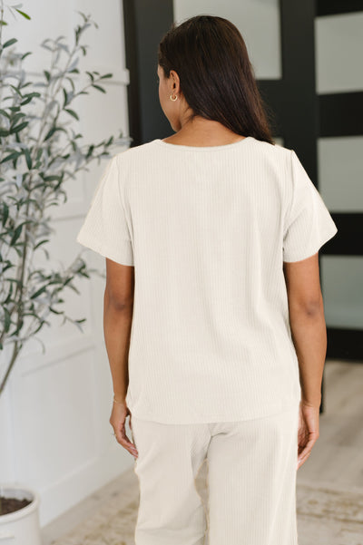 Thyme Boxy Tee in Cream-Womens-Ave Shops-Market Street Nest, Fashionable Clothing, Shoes and Home Décor Located in Mabank, TX