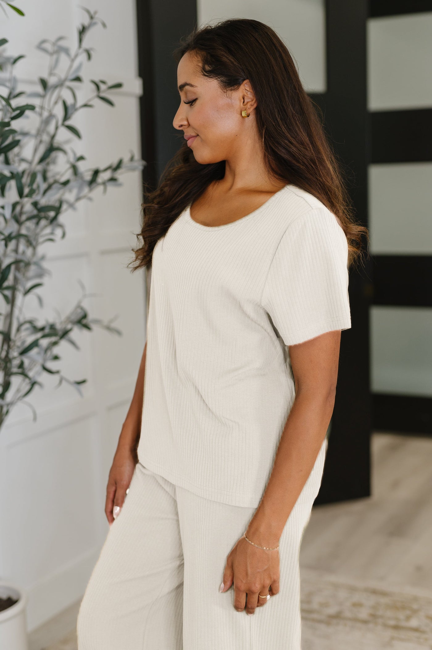 Thyme Boxy Tee in Cream-Womens-Ave Shops-Market Street Nest, Fashionable Clothing, Shoes and Home Décor Located in Mabank, TX