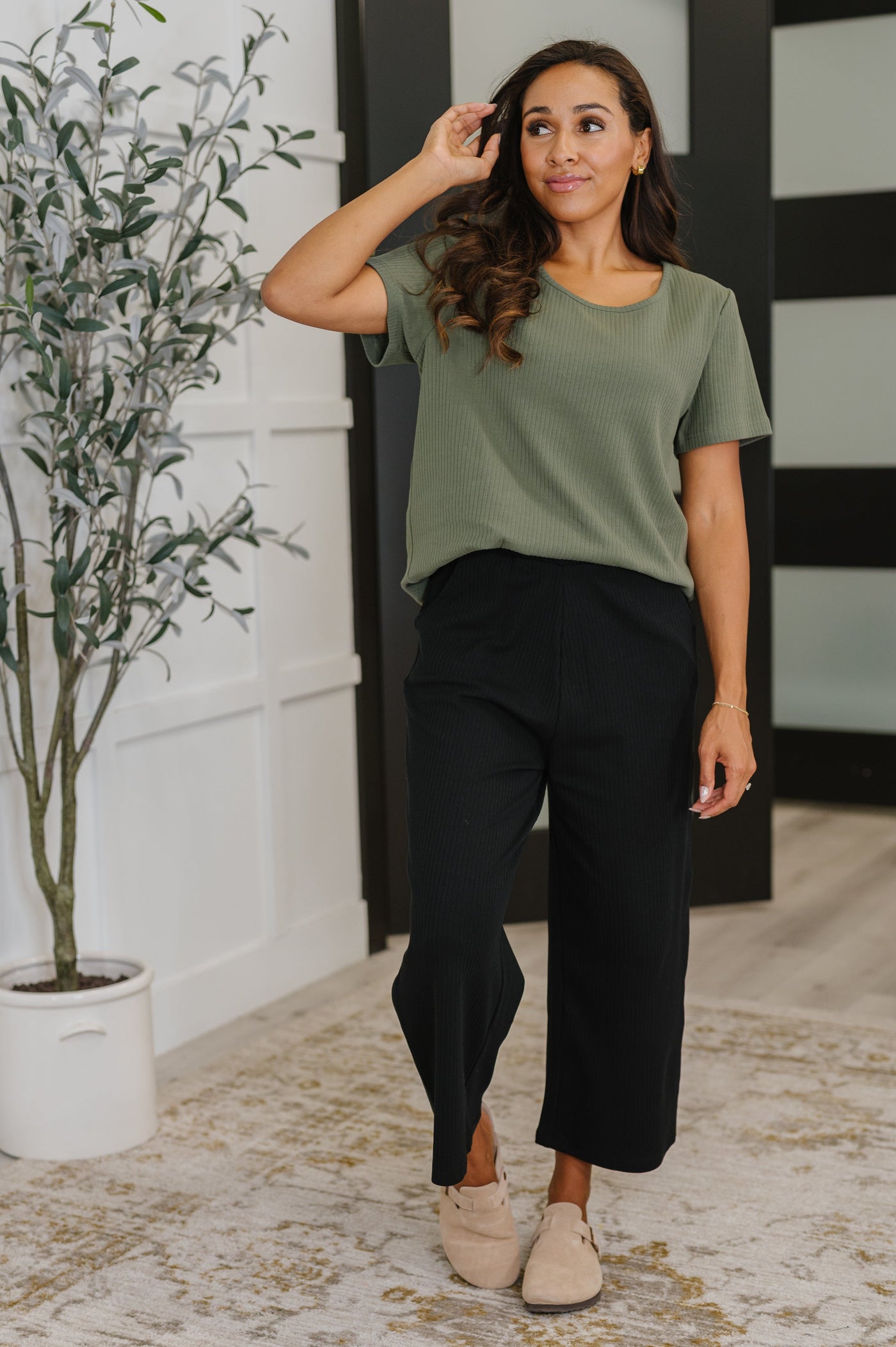 Thyme Boxy Tee in Dusty Pine-Womens-Ave Shops-Market Street Nest, Fashionable Clothing, Shoes and Home Décor Located in Mabank, TX