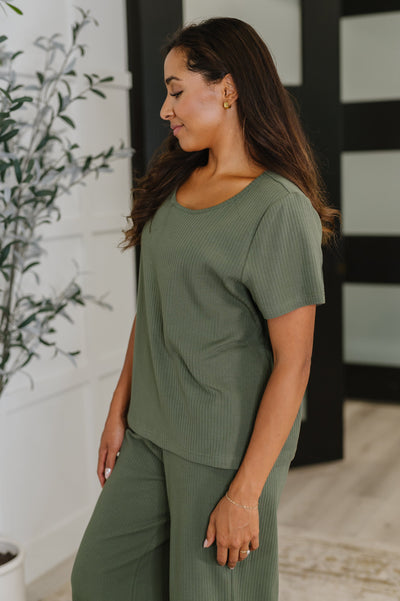 Thyme Boxy Tee in Dusty Pine-Womens-Ave Shops-Market Street Nest, Fashionable Clothing, Shoes and Home Décor Located in Mabank, TX