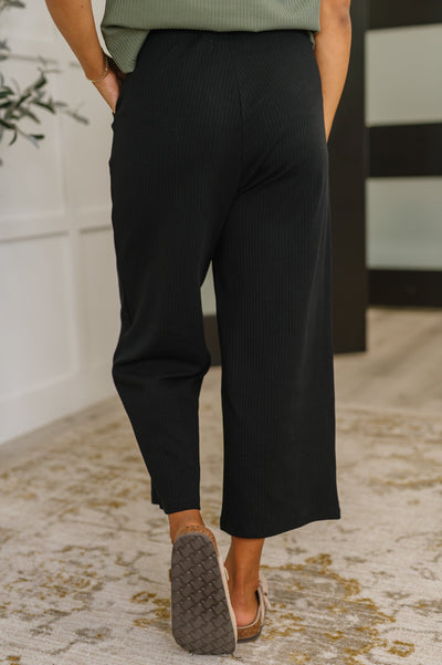 Thyme Culottes in Black-Womens-Ave Shops-Market Street Nest, Fashionable Clothing, Shoes and Home Décor Located in Mabank, TX