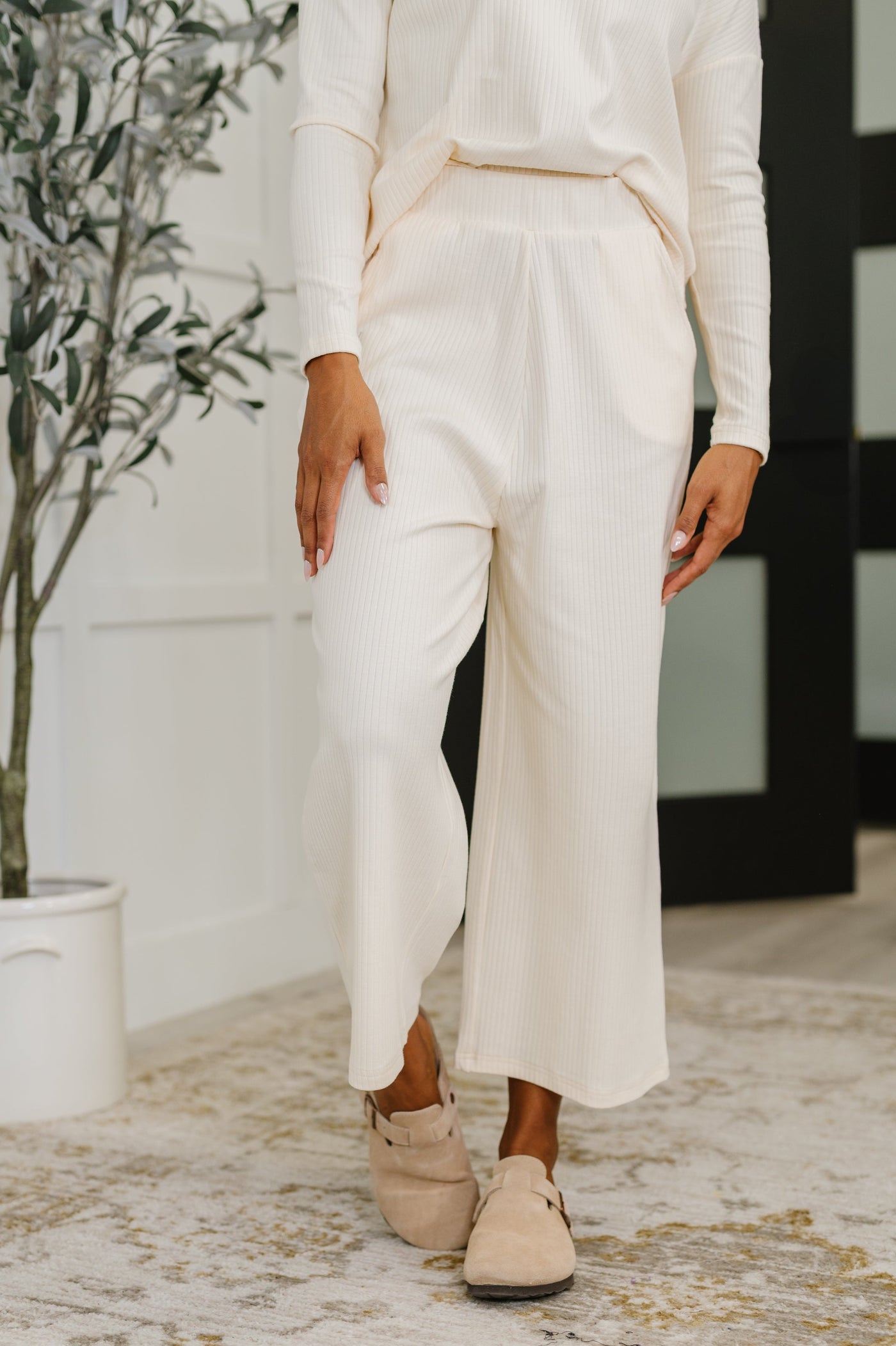 Thyme Culottes in Cream-Womens-Ave Shops-Market Street Nest, Fashionable Clothing, Shoes and Home Décor Located in Mabank, TX