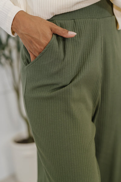 Thyme Culottes in Dusty Pine-Womens-Ave Shops-Market Street Nest, Fashionable Clothing, Shoes and Home Décor Located in Mabank, TX