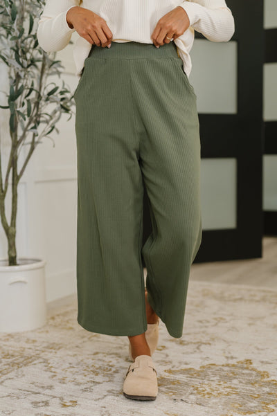 Thyme Culottes in Dusty Pine-Womens-Ave Shops-Market Street Nest, Fashionable Clothing, Shoes and Home Décor Located in Mabank, TX