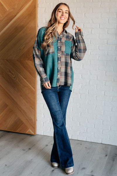 Tied for Time Thermal Plaid Button Up-Tops-Ave Shops-Market Street Nest, Fashionable Clothing, Shoes and Home Décor Located in Mabank, TX