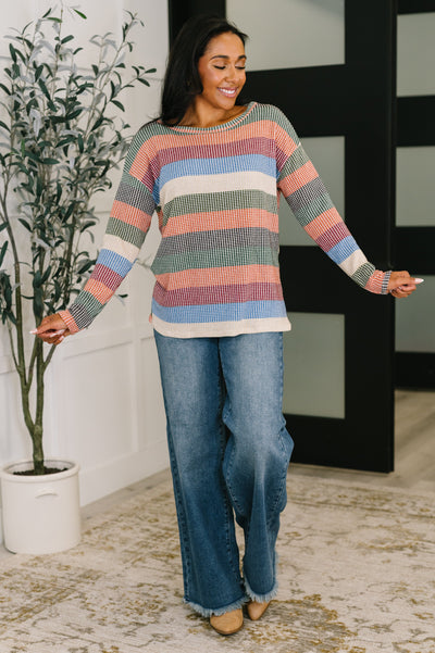 To Be Determined Drop Shoulder Top in Rust, Olive and Blue-Womens-Ave Shops-Market Street Nest, Fashionable Clothing, Shoes and Home Décor Located in Mabank, TX