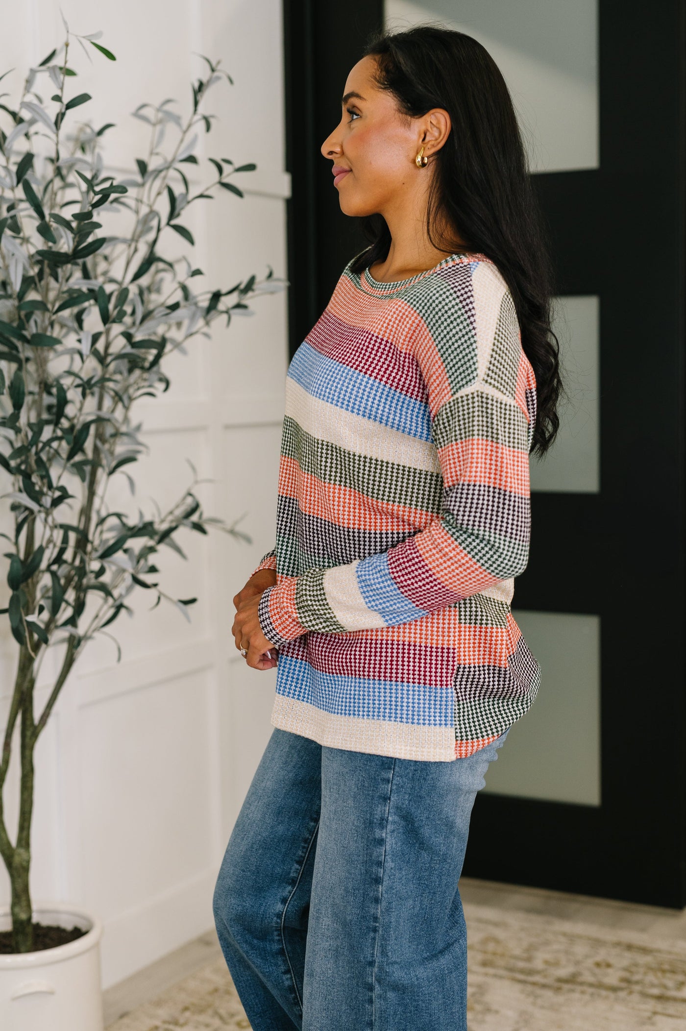 To Be Determined Drop Shoulder Top in Rust, Olive and Blue-Womens-Ave Shops-Market Street Nest, Fashionable Clothing, Shoes and Home Décor Located in Mabank, TX