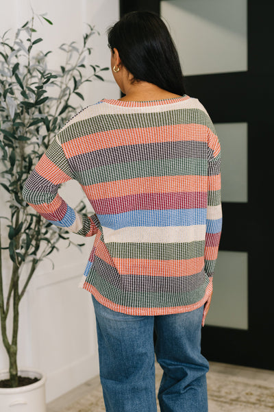 To Be Determined Drop Shoulder Top in Rust, Olive and Blue-Womens-Ave Shops-Market Street Nest, Fashionable Clothing, Shoes and Home Décor Located in Mabank, TX