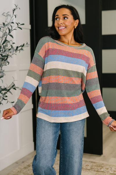 To Be Determined Drop Shoulder Top in Rust, Olive and Blue-Womens-Ave Shops-Market Street Nest, Fashionable Clothing, Shoes and Home Décor Located in Mabank, TX