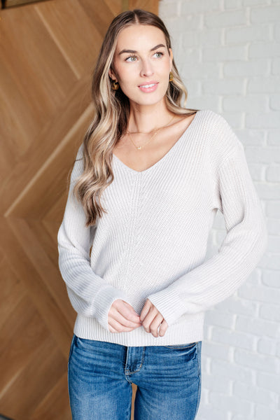 Told You So Ribbed Knit V Neck Sweater-Tops-Ave Shops-Market Street Nest, Fashionable Clothing, Shoes and Home Décor Located in Mabank, TX