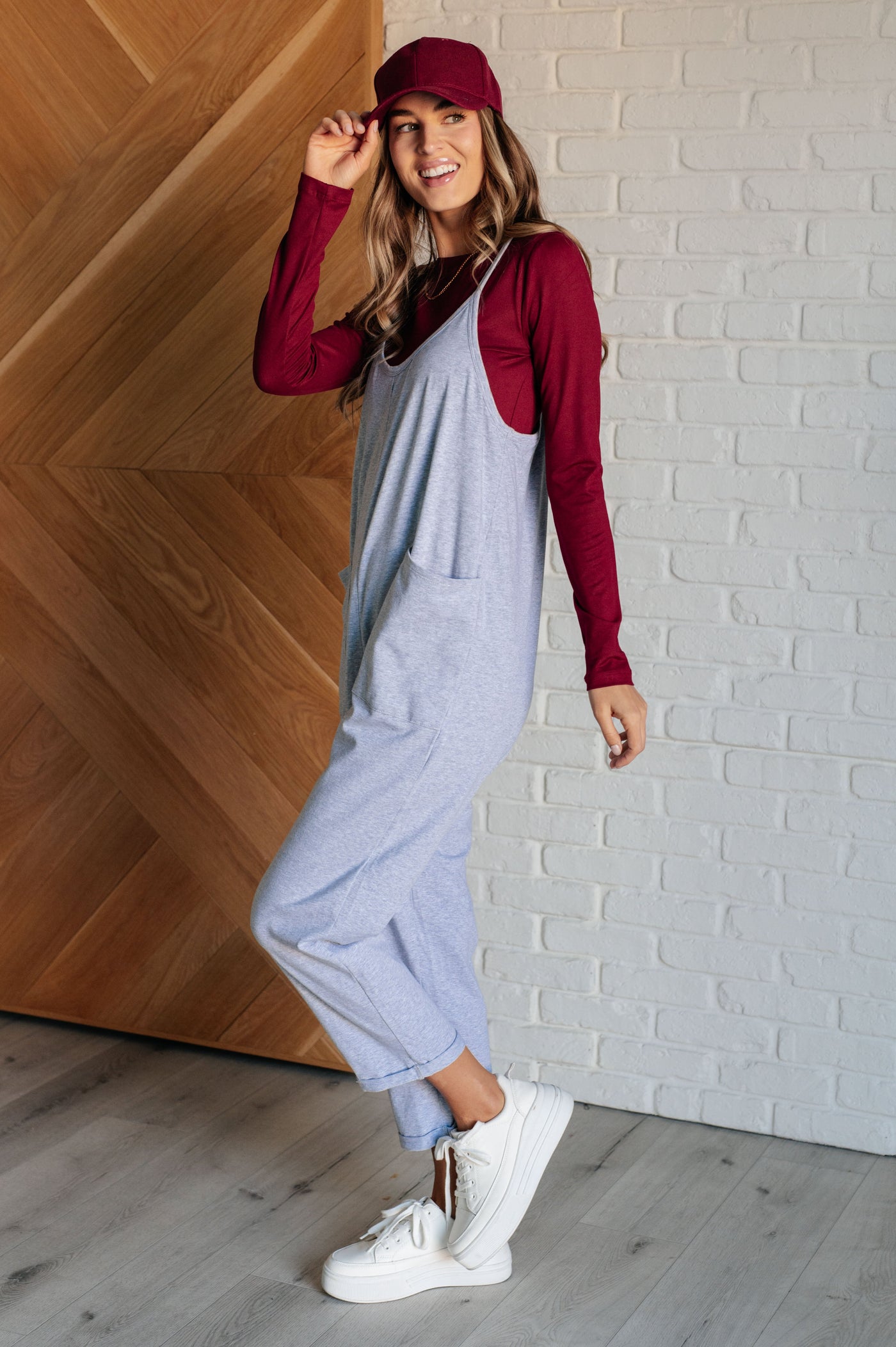 Totally Me Spaghetti Strap Jumpsuit in Heather Grey-Jumpsuits & Rompers-Ave Shops-Market Street Nest, Fashionable Clothing, Shoes and Home Décor Located in Mabank, TX