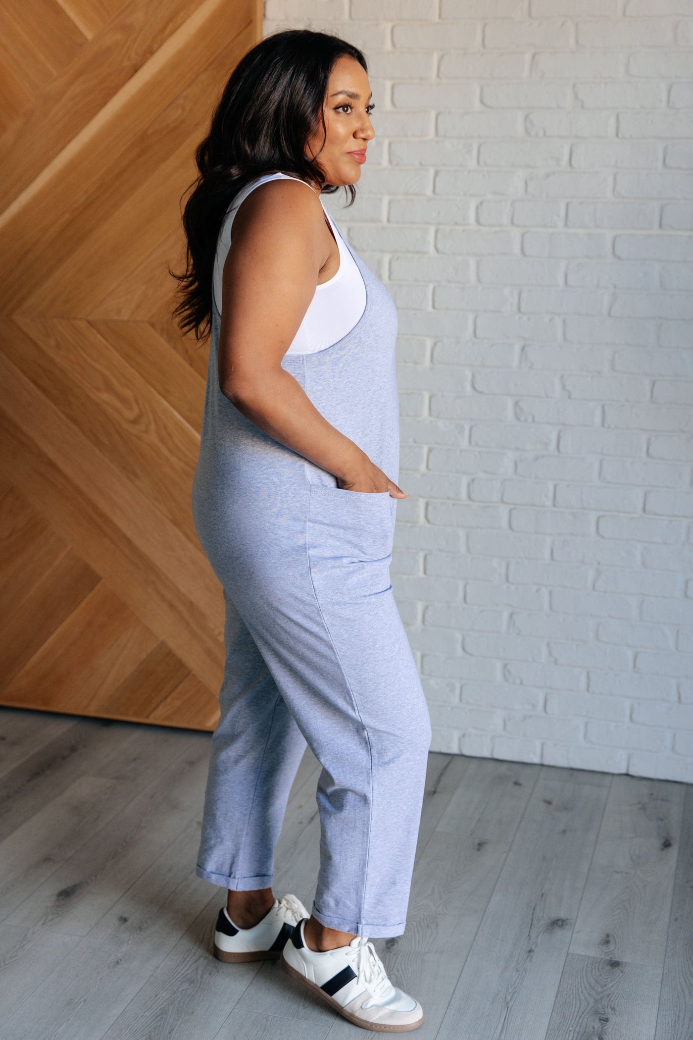 Totally Me Spaghetti Strap Jumpsuit in Heather Grey-Jumpsuits & Rompers-Ave Shops-Market Street Nest, Fashionable Clothing, Shoes and Home Décor Located in Mabank, TX